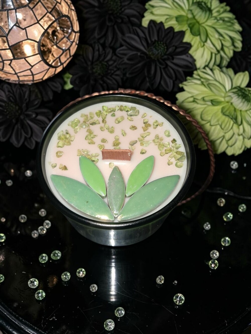 Hand Crafted , Wicked Worthy Wax, Peridot Piece 4oz candle - Picture 4 of 4